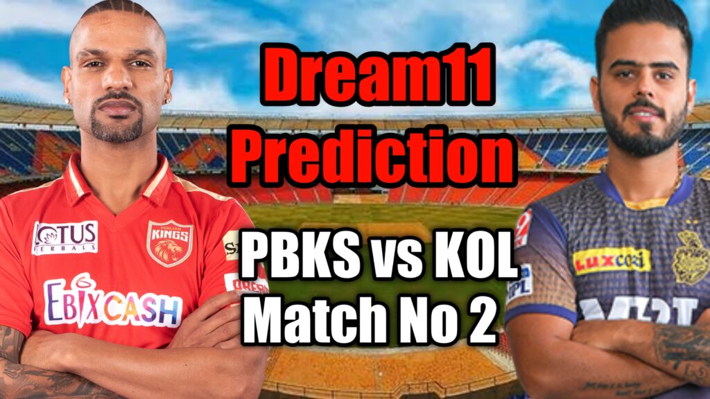 PBKS vs KOL Dream11 Prediction 2023, Fantasy Cricket Tips, Probable Playing 11, Dream11 Team Today, Pitch report & Injury Updates- IPL 2023, Match 2