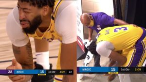 Grizzlies vs Lakers Game 2, Anthony Davis Takes a Shot cut next to the Right Eye