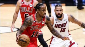 The Bulls aim to complete a season sweep against the Heat as they enter the play-in