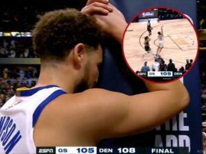 Klay Thompson’s Unfortunate Miss Against Denver Nuggets Leaves 4X Champ Frustrated on the Court